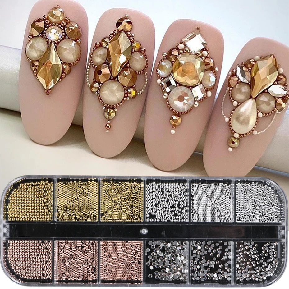 White Pearl Nail Art Rhinestone Half Round Beads Mixed in Size Half Round Flat Back Pearl for DIY Decoration Nail Beads Stone 240625