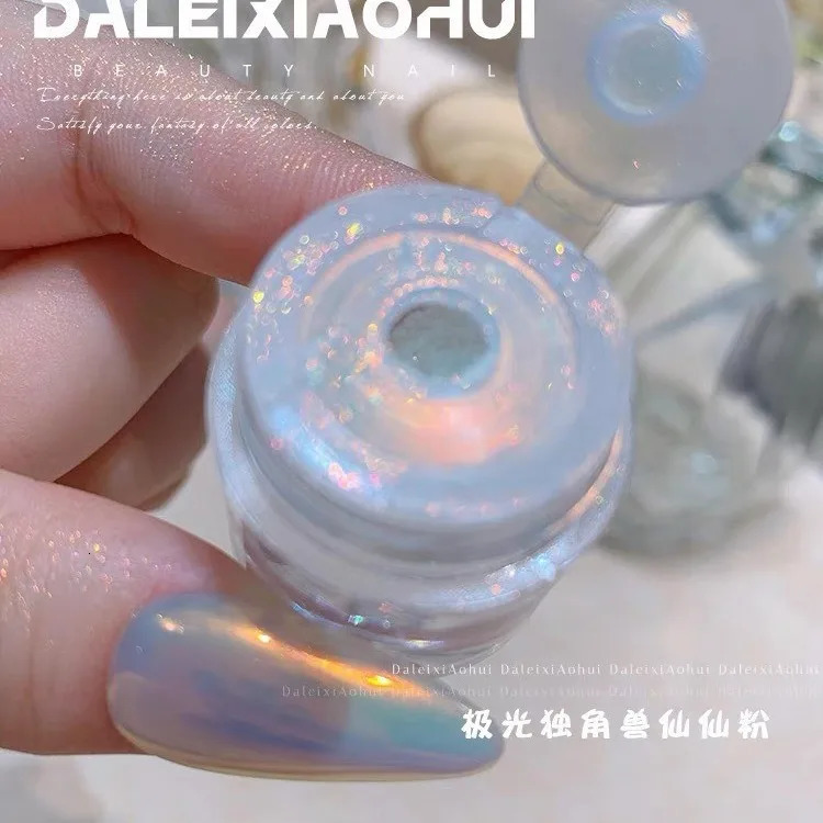 Colorful Aurora Chrome Nail Powder Moonlight unicorn Mirror Nail Powder Fine Glitter Metallic Effect Pigment UV Gel Polish Flash 240625