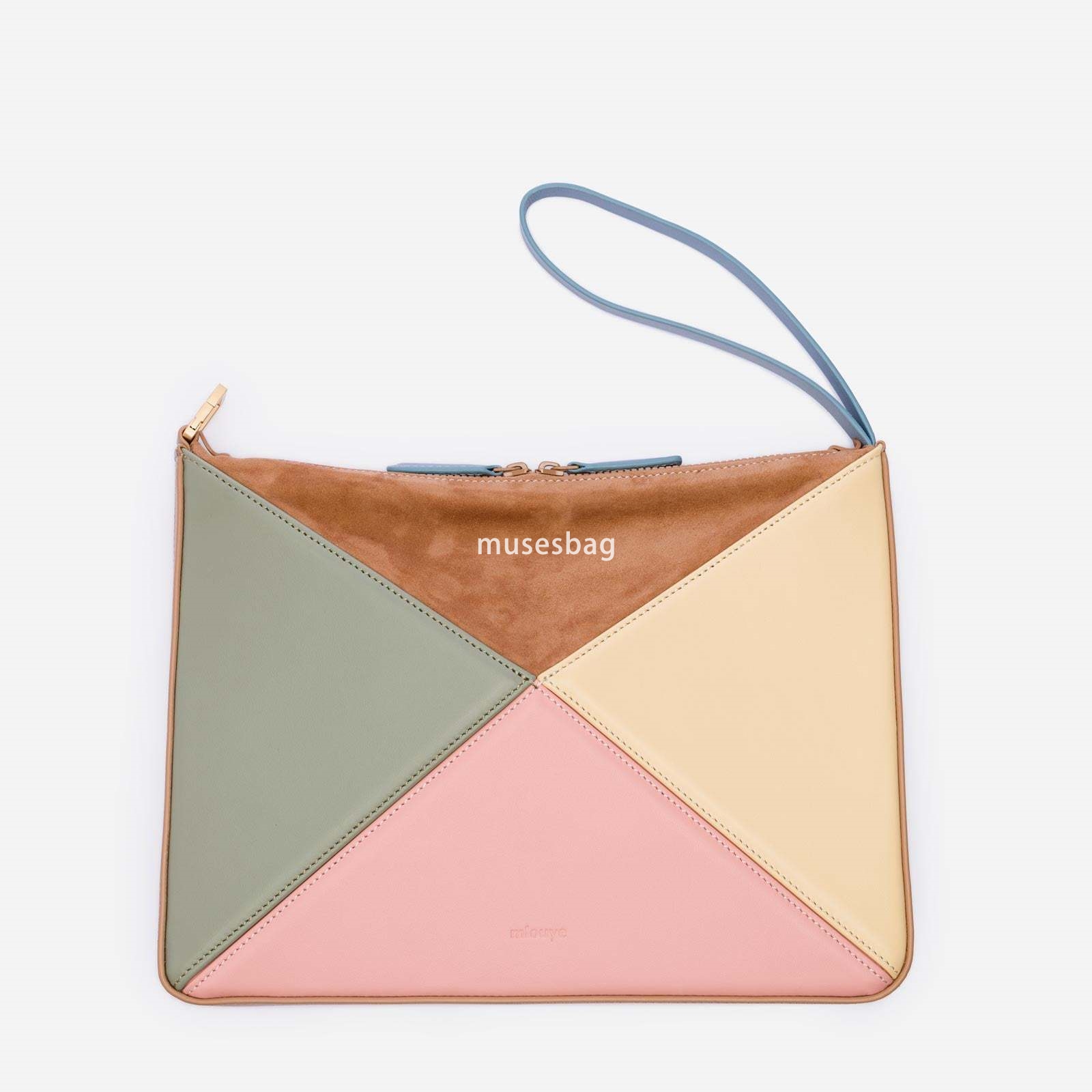 Street trend fashion niche designer bag for women with atmospheric and minimalist niche design triangular diamond grid pleated MINI multi-color crossb