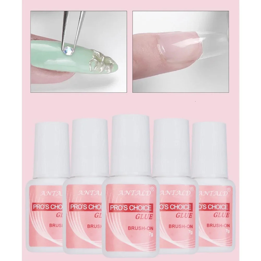 7g Fast Drying Nail Glue for False Nails Professional Glitter Acrylic Nail Rhinestone nail Art Decoration Glue Manicure Tools 240625