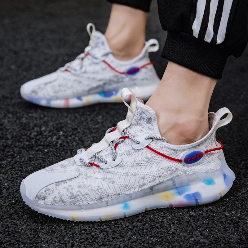 Men's Spring Casual New Sneakers Trend Student Running Shoes Popcorn Soles Breathable Men's Shoes