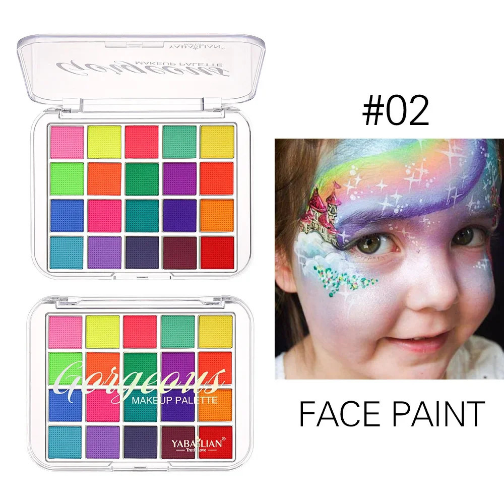 Beauty Body Face Painting Face Color Eye Shadow Easy To Clean Makeup Body Paint Festival Acrylic Paint Halloween Makeup 240626
