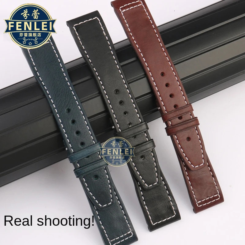 Leather Watch Strap For IWC Pilot Little Prince Mark IW388103 IW378005/003/001 Men's Quick Release Cowhide Watch Band 20MM 21MM 240618