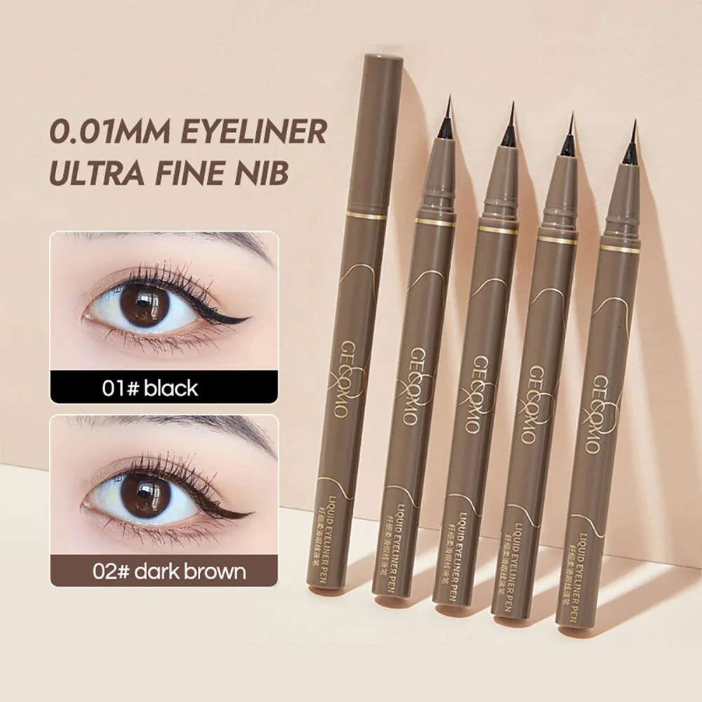 0.01mm Super Slim Quick Dry Liquid Eyeliner Waterproof Long Lasting Color No Smudging GECOMO Eyeliner Pencil o240626