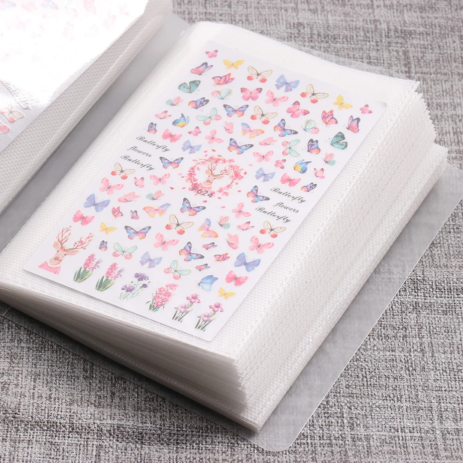 100 slot nail art sticker storage book empty po album sticker collection organizer displays notebook handle tool BETZB06 240625
