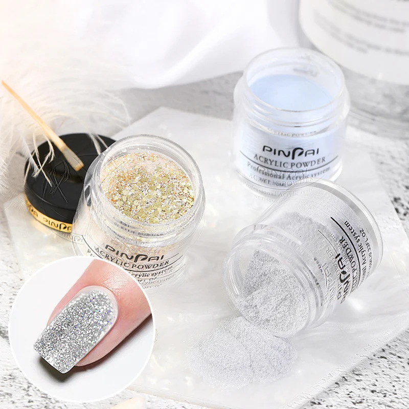 Acrylic Powder Crystal Flower Carve Nail Art Extension Builder Powder Manicure Acrylic Dipping Powder Glitter Liquid Tool Kit 240625