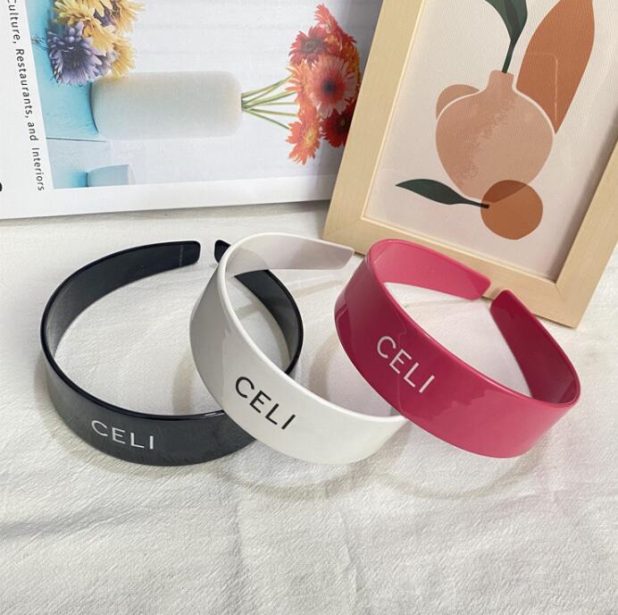 CE luxury brand Hairband resin acrylic vintage headbands fashion Japen style letters brown pink black white designer Headdress accessories