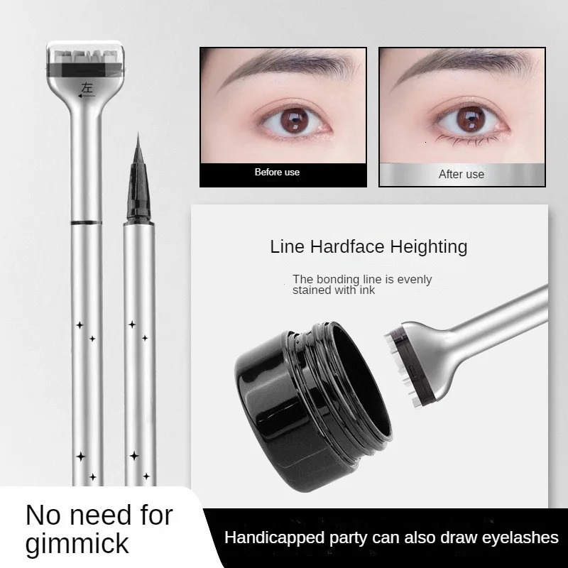 Lower Eyelash Stamp Professionnelle Eyelash Seal Eyeliner Pen Waterproof And Sweat Proof Eye Liner 2 In 1 240626