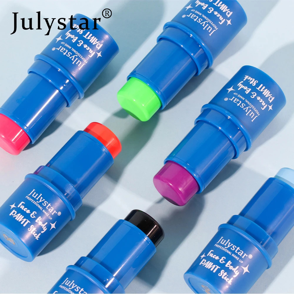 Julistar Halloween body painting cream water-soluble fluorescent stage Painted stick 240626
