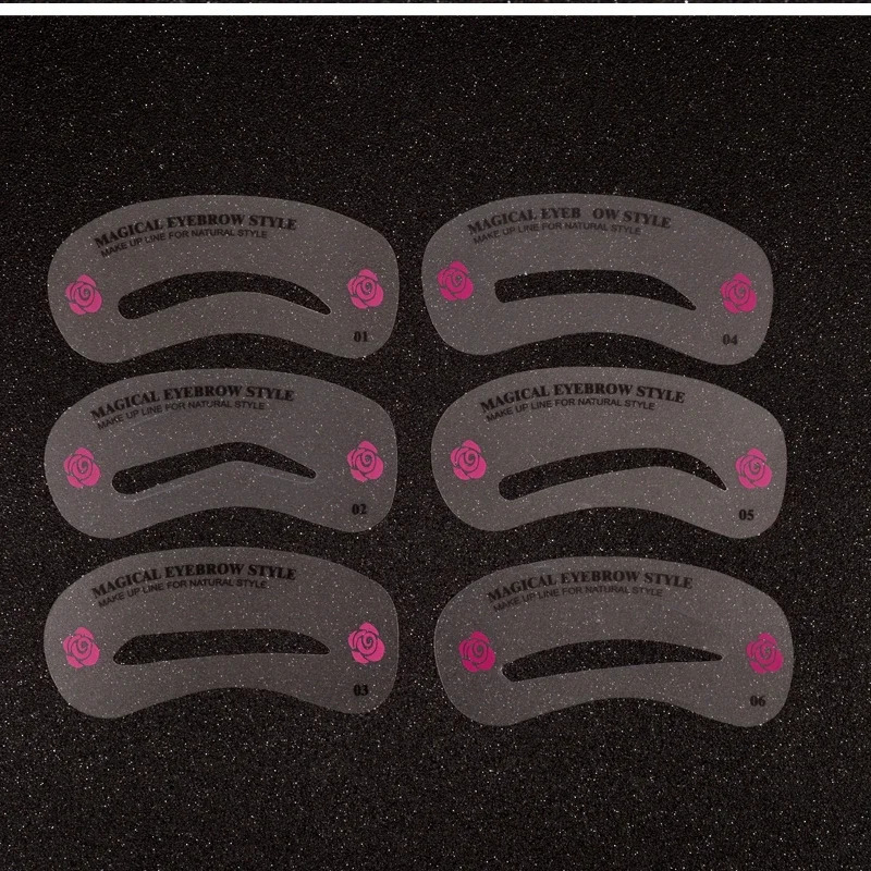 24 Stylesset Eye Makeup Stencils Grooming Eyebrow Stencil Kits DIY Eyebrow Templates for Women Make Up Beauty Tools Accessories 240625