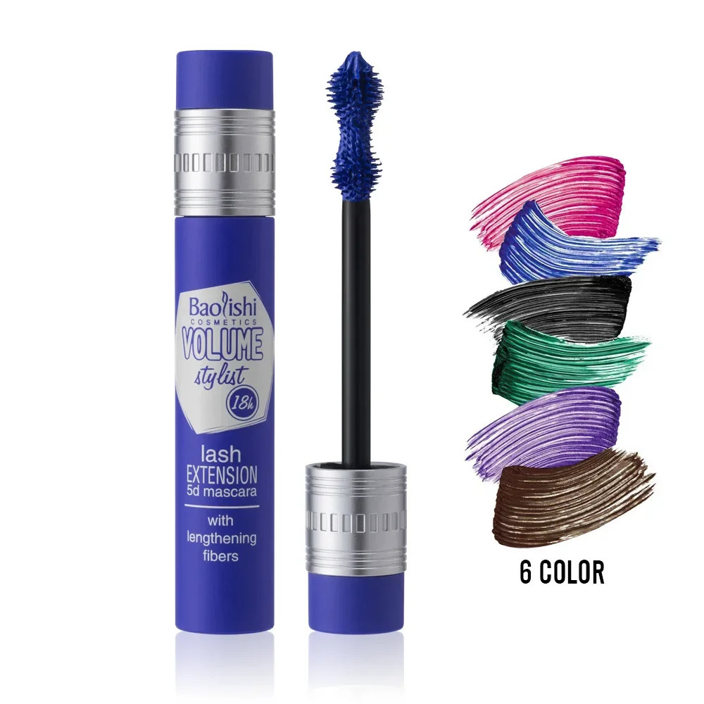 Waterproof Color 5D Mascara Quick Dry Not Blooming Blue Purple Gold Black Curling Lengthen Long Eyelash Color Mascara 240625