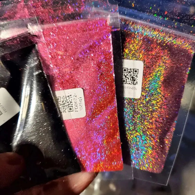 10g/50g 0.2mm Nail Art Laser Chrome Glitter Powder Sparkly Holographic Nail Pigment for Nail Gel Polish Reflective Laser Glitter 240625