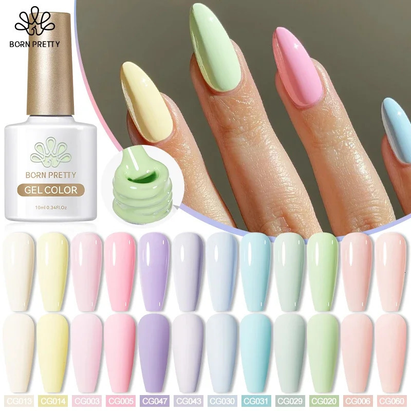 Sweet Spring Summer Color gel nail polish 10ml Light Pink Green Yellow Durable Varnis Semi anent Nail Enamel 240625