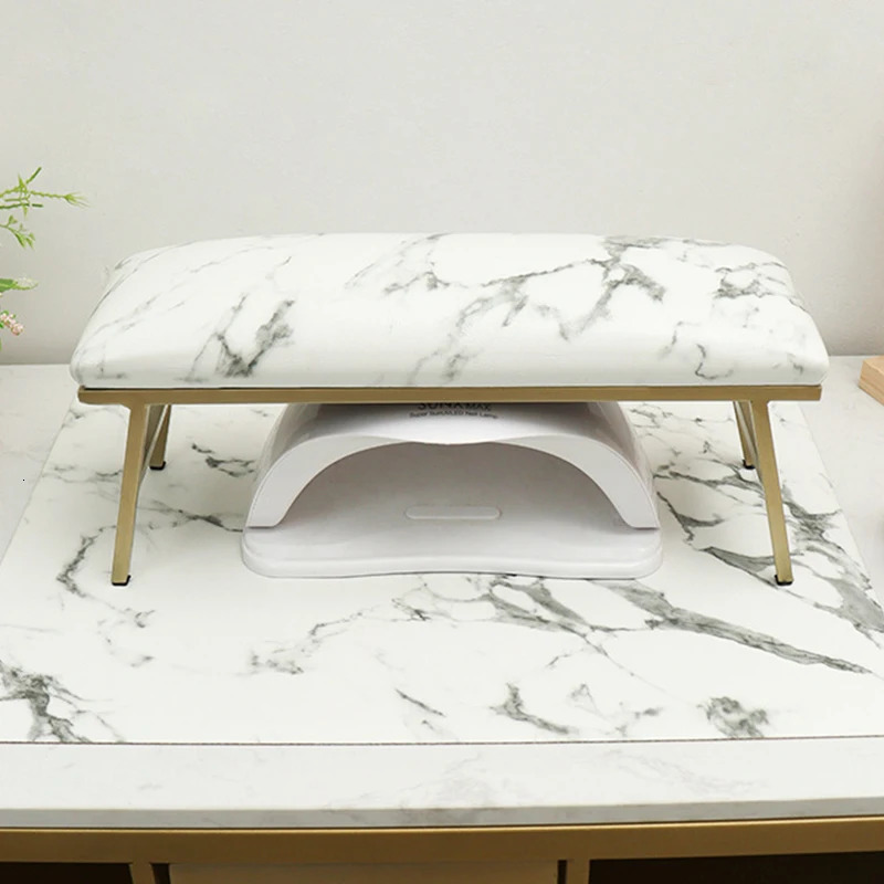 Lootaan Marble Nail Hand Rest Pillow Set PU Leather Hand Cushion Nail Arm Hand Rest For Nails Manicure Table For Nail Salon Tool 240625