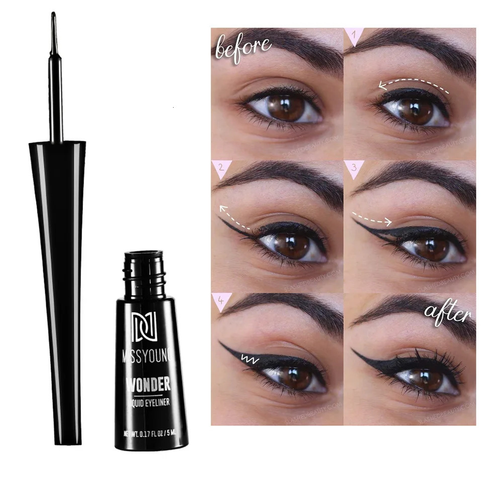 3-Color Matte Eyeliner In Grey Blue Black For Gray Look Waterproof Fade-Proof Formula Easy To Apply Brush Y2K Liquid Eyeliner 240626