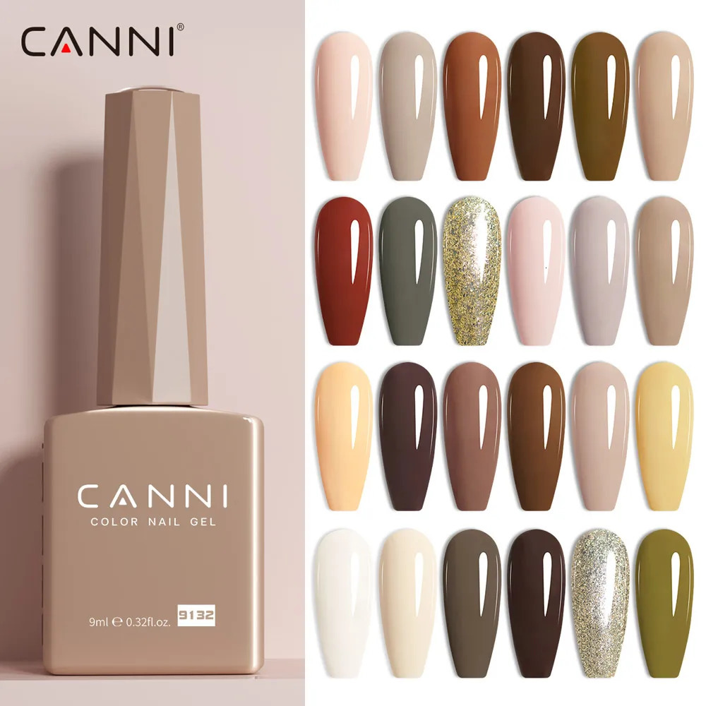 CANNI gel nail polish VIP kit gorgeous full-color HEMA bubble free UV LED semi anent gel varnish winter nails 240625