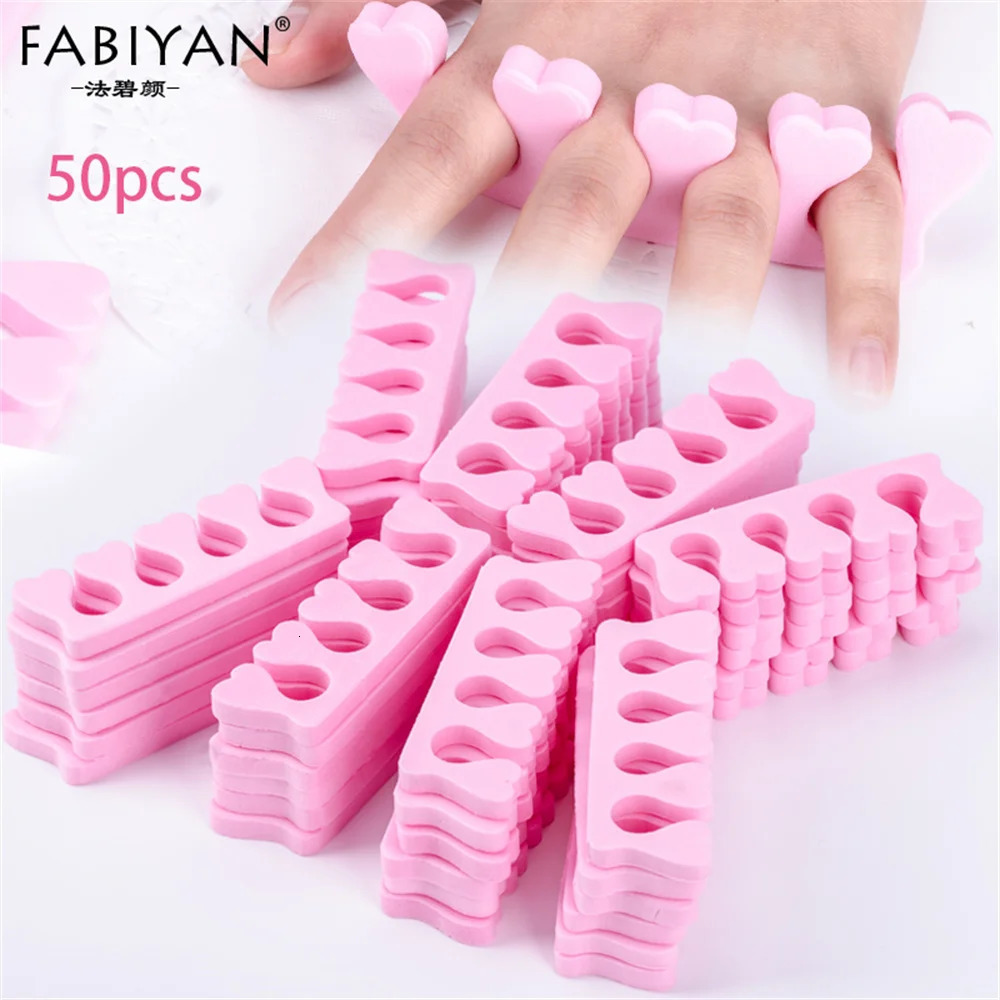 PinkSet Soft Foam Sponge Toe Separators Finger Separator Dividers Nail Art Manicure Pedicure Nail Gel Tools 240625