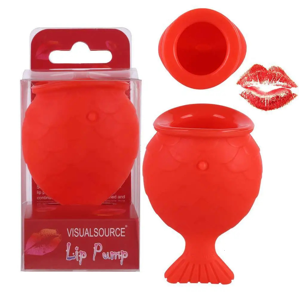 Sexy Lips Pump Soft Silicone Lip Enhancer Fish Shape Lip Lips Enhancer Mouth Lip Plump Tool Device Lip Bigger Tool 240626