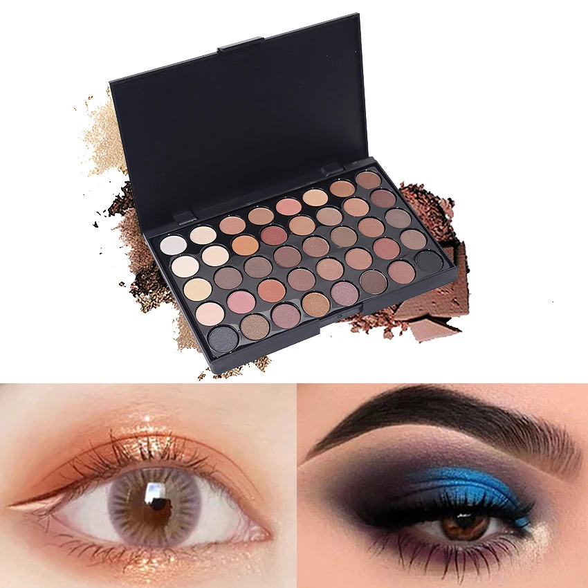 40 Color Eyeshadow Palette Womens Makeup Pigments Earth Color Waterproof Long Lasting Eyeshadow Matte Powder Makeup Tools 240625