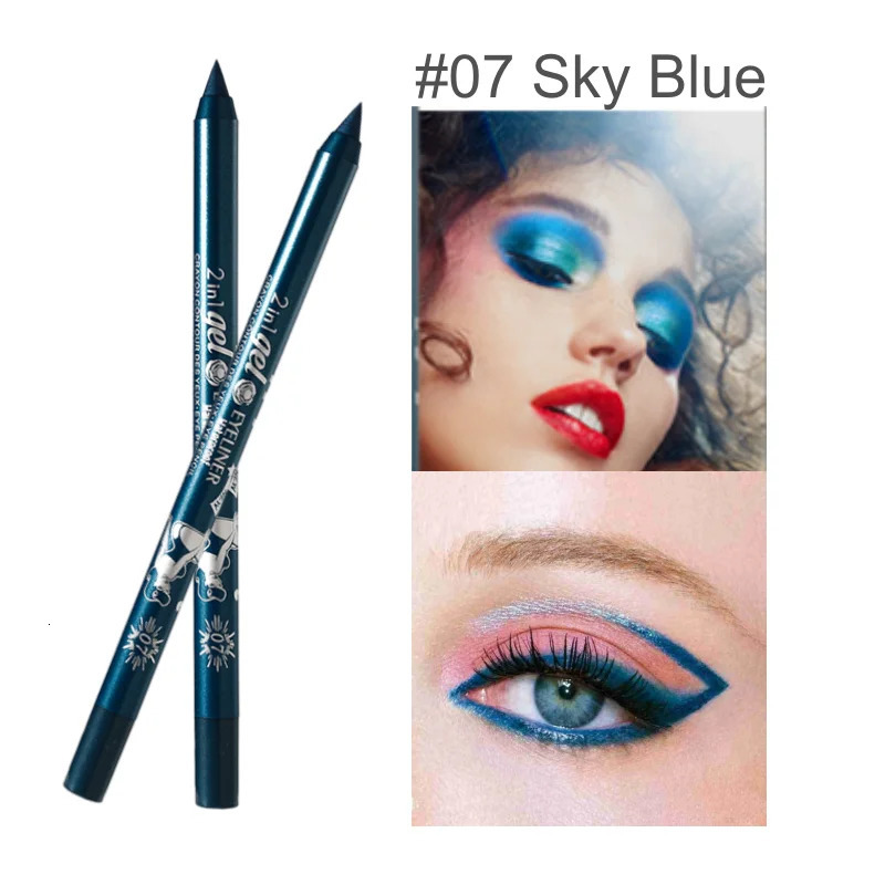 Waterproof Eyeliner Gel Pen Colourful Cosmetic Pigmented Make up Eyeliner Pencil Black White Makeup Products For Womens Makeup 240625