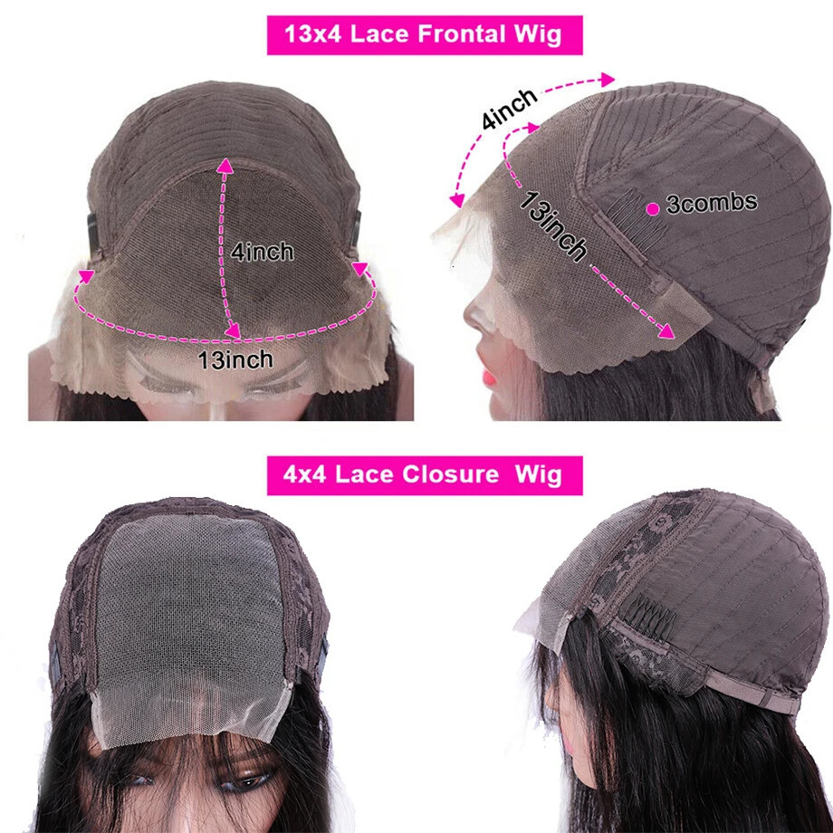 Kinky Curly 13x4 Lace Front Human Hair Wigs For Women 30 inch Indian Deep Curly Lace Frontal Wig Wet And Wavy Lace Closure Wigs 240621