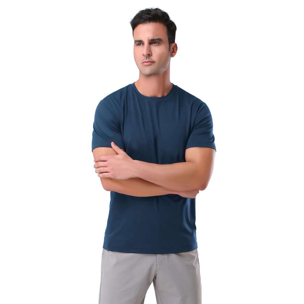 Designer Mens T shirts tshirt Bamboo Viscose Ultra Soft Plain Tshirts for Men Cooling Crew Neck Casual Basic Tee Undershirt clothes