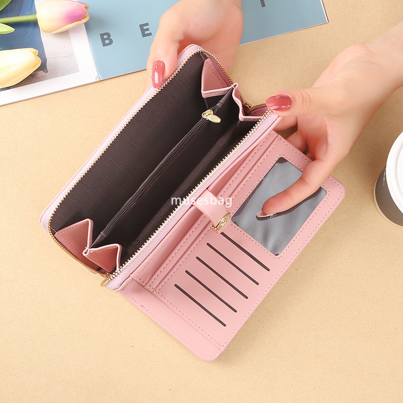 Fashionable women's high-end feeling wallet long new Korean style trendy and cute simple and fresh student 30% discount practical multi-functiona