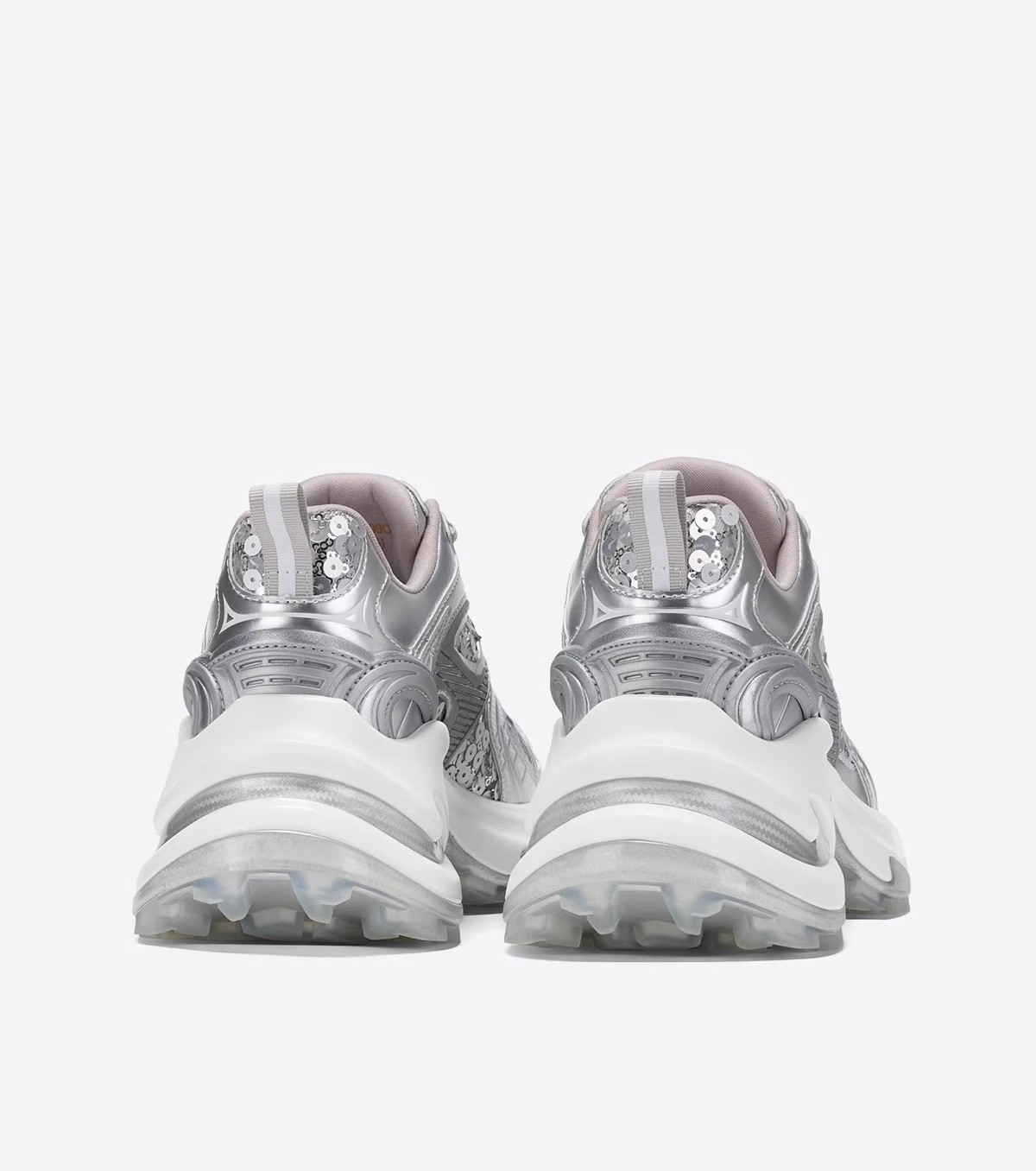 Paris Silver Sequins Thick Bottom Height Enhancement Pop Shoes Women's 2024 Summer New Fashion Mesh Breathable Sneakers 232