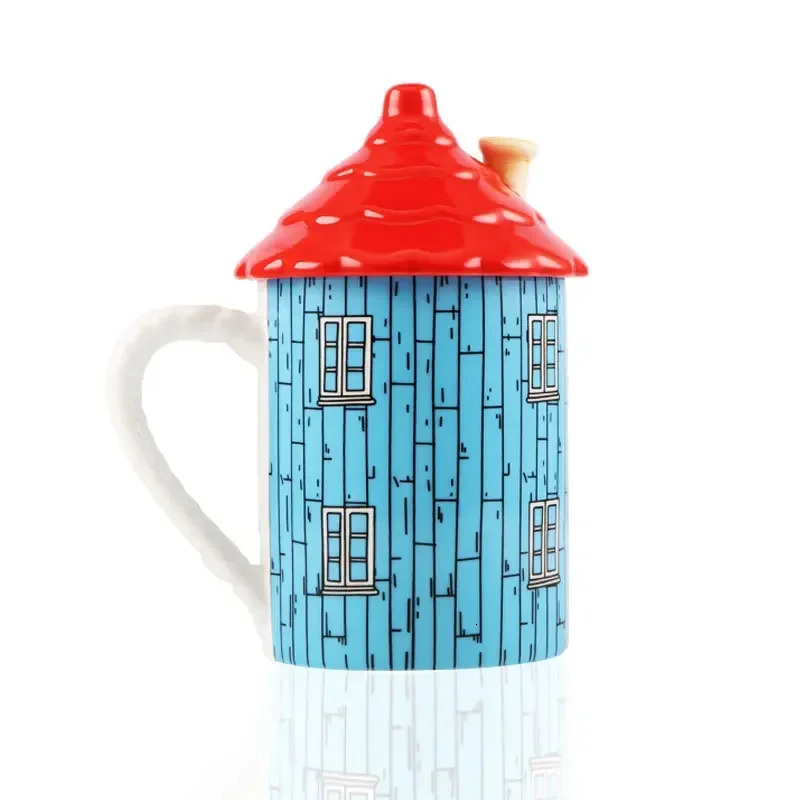 Northern Europe Moomins Kawaii Cute Cartoon Ceramic Cup Cartoon Fun House Creative Mug Cute Large Capacity Ceramic Household 240626