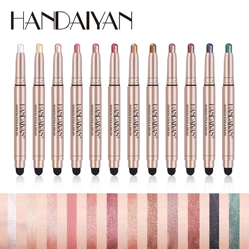 Eyeshadow Stick12 Colors Matte Professional Bright-Colored Con and Highlight Eyeshadow Stick Cream Eyeshadow Waterproof 240625