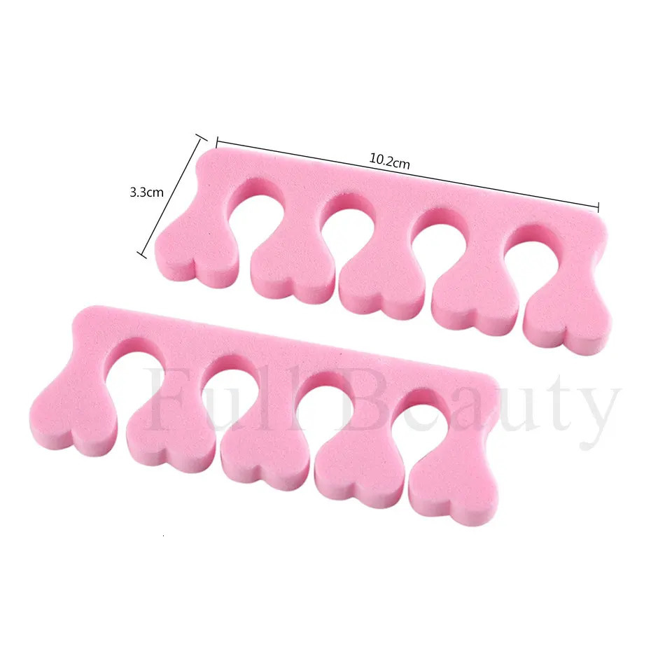 1020Pairs Pink Soft Sponge Finger Toe Separator For Nail Art Practice Manicure Pedicure Divider Holder Gel UV Polish Tools Foam 240625