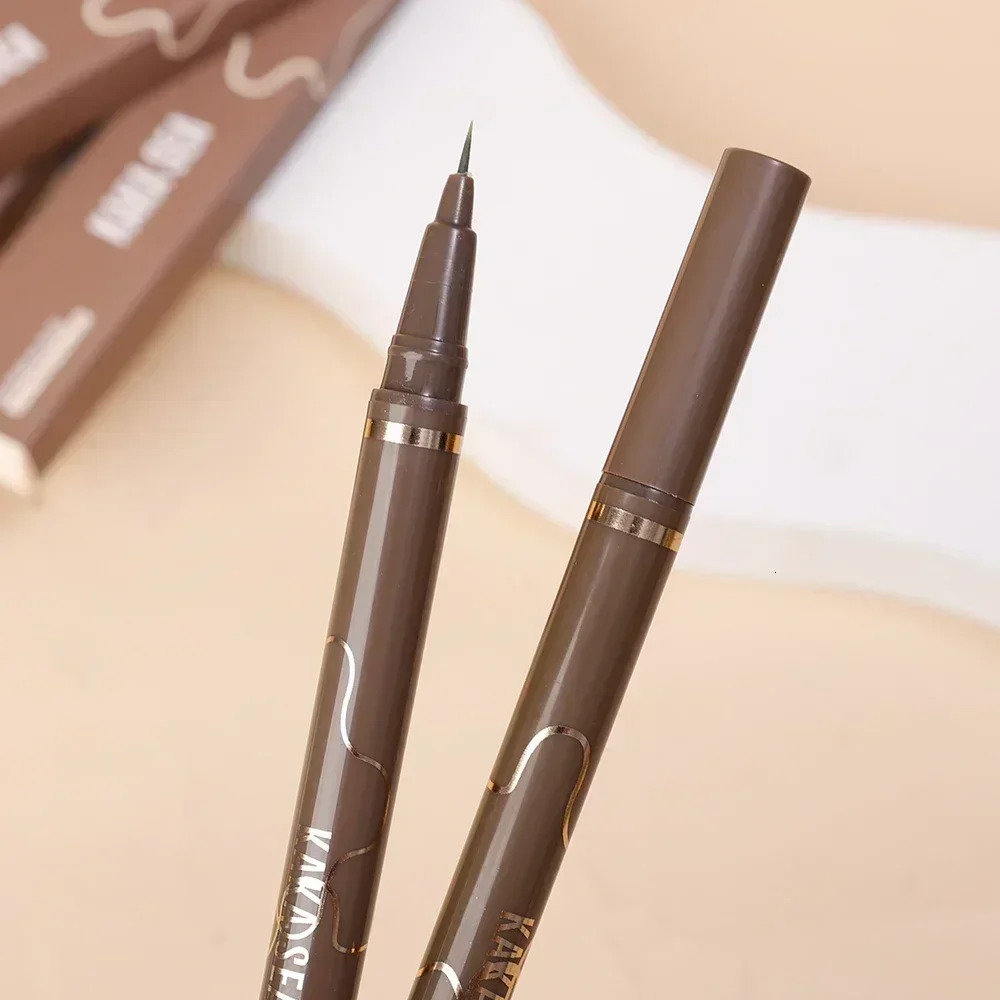 Ultra Thin Black Brown Lower Eyelash Eyeliner Pen Waterproof Lasting Smooth Lying Silkworm Eyes Liner Pencils Eye Makeup Tools 240625