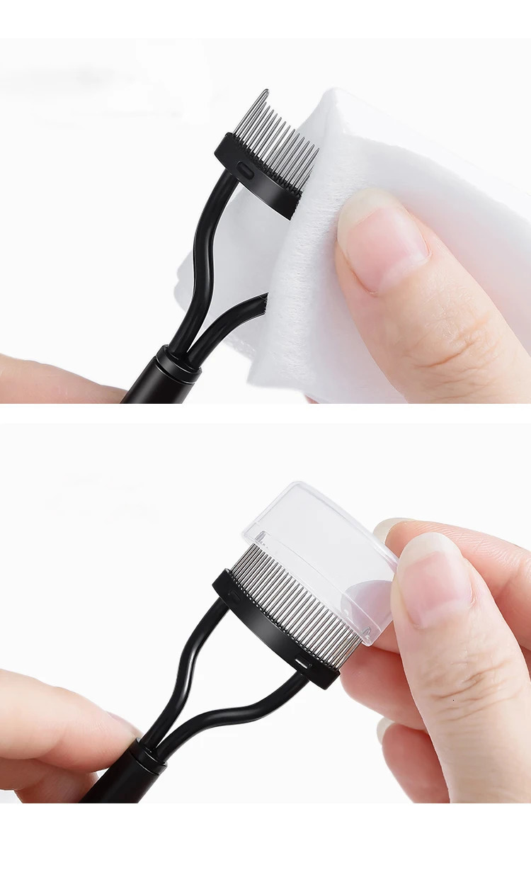 1PC Metal Eyelash Curler Lash Separator Foldable Eyelash Brush Comb Mascara Curl Beauty Makeup Lash Separator Cosmetic Tool 240625
