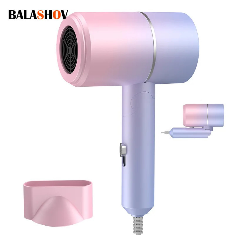 MIni Folding Hairdryer 220V-240V 750W with Carrying Bag Air Anion Hair Care for Home Travel Hair Dryer Dormitory Blow Drier 240625