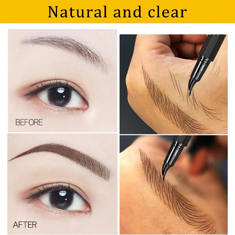 Keep 3days Liquid Eyebrow Pencil Tattoo 0.01MM Ultra Thin Head Fine EyeLiner Pen Waterproof Long Lasting Microblading 240625