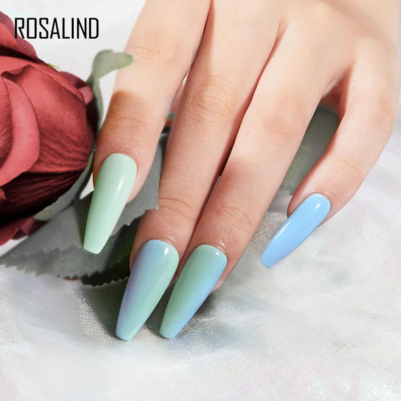 ROSALIND solid gel nail polish flash gel varnish suitable for nail processing nail art foundation top coating UV lamp semi anent G 240625