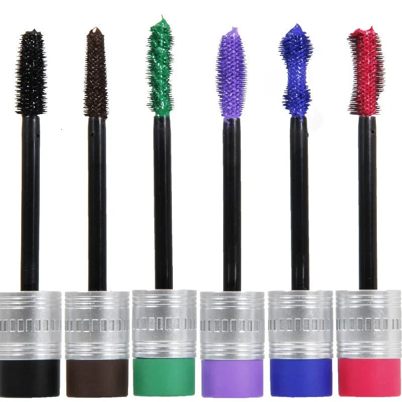 Waterproof Color 5D Mascara Quick Dry Not Blooming Blue Purple Gold Black Curling Lengthen Long Eyelash Color Mascara 240625