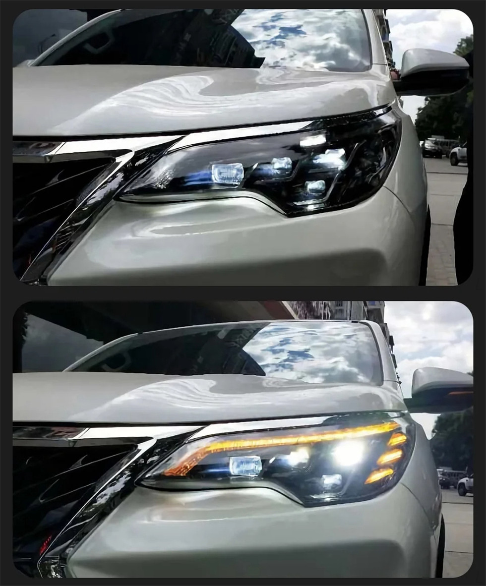 Auto Headlight For Fortuner 20 16-20 20 Upgrade Lexus styling Front Head Light DRL Turn Signal Lights Low High Beam