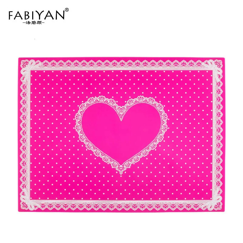 Nail Art Tips Practice Silicone Table Cover Mat Pad Point Lace Printing Coloring Polish Gel UV Washable Foldable Tools Manicure 240625