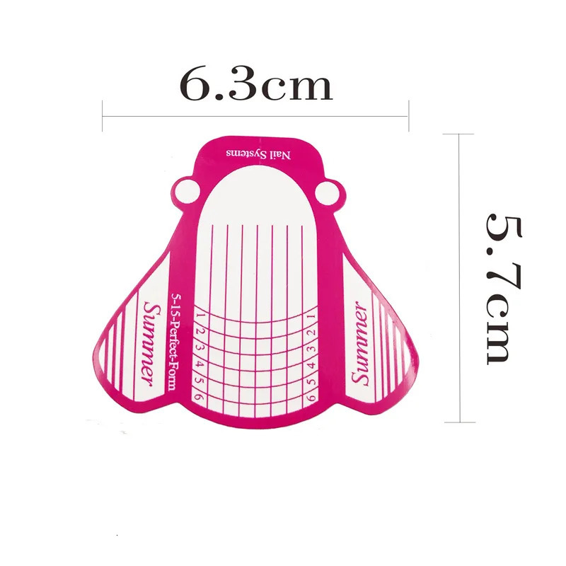 50100500pcs Nail Forms Gel Extension Sticker French Acrylic Curve False Nails Art DIY Guide Form Manicure Art Tools 240625