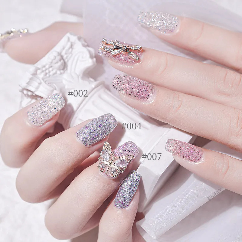 40Colors Nail Crystal Diamond Powder Sparkling Diamond Nail Powder Laser Silver Reflective Nail Glitter Dust Fine Shiny Pigment 240625