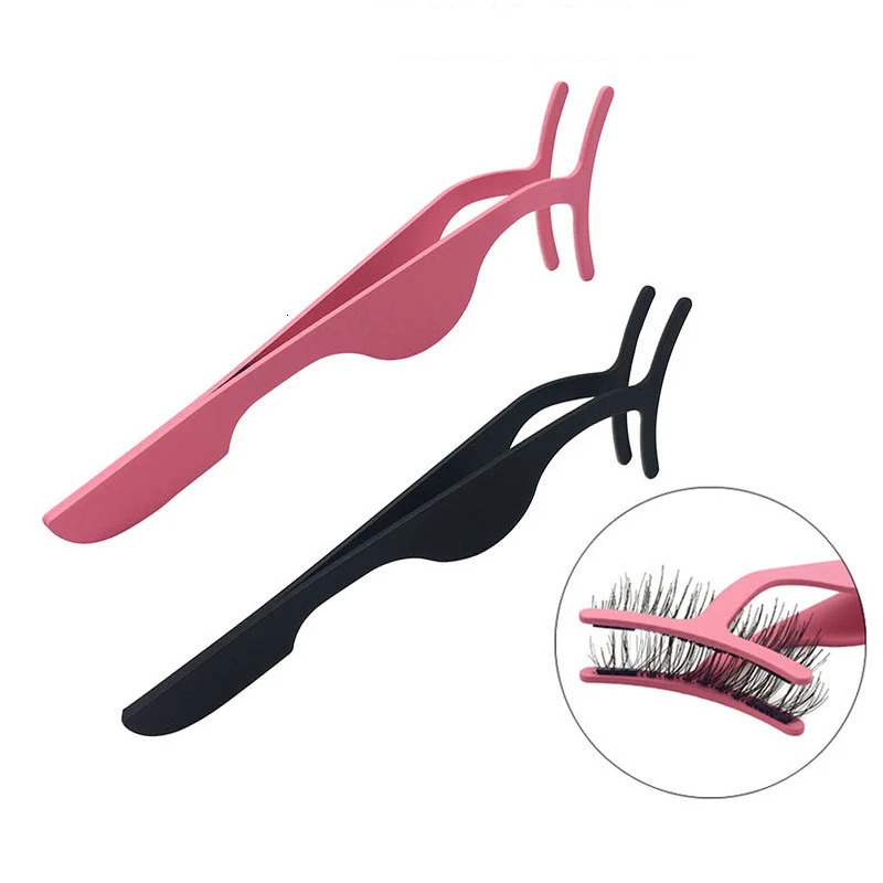 1 Pc False Eyelashes Tweezer Fake Eye Lash Applicator Makeup Tools Auxiliary Curler Mink Eyelashes Professional Tweezer Tools 240626