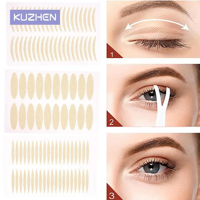400pcsbag Invisible Eyelid Sticker Lace Eye Lift Strips Double Eyelid Tape Adhesive Stickers Eye Tape Tools Lash Tape Makeup 240626