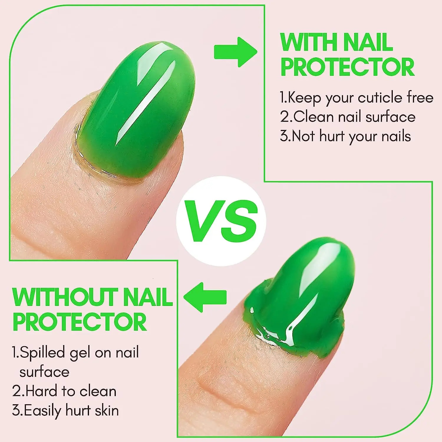 100pcs Nails Protector For Gel Nail Polish Fingers Peel Off Barrier Skin Cuticle French Stickers Painting Manicure Accessorie 240625