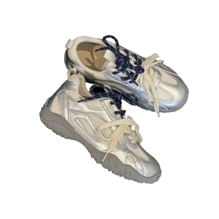Breathable Agan Shoes Women 2024 Summer New Thick Bottom Height Increase Hundred Sports Casual De Training Shoes 232
