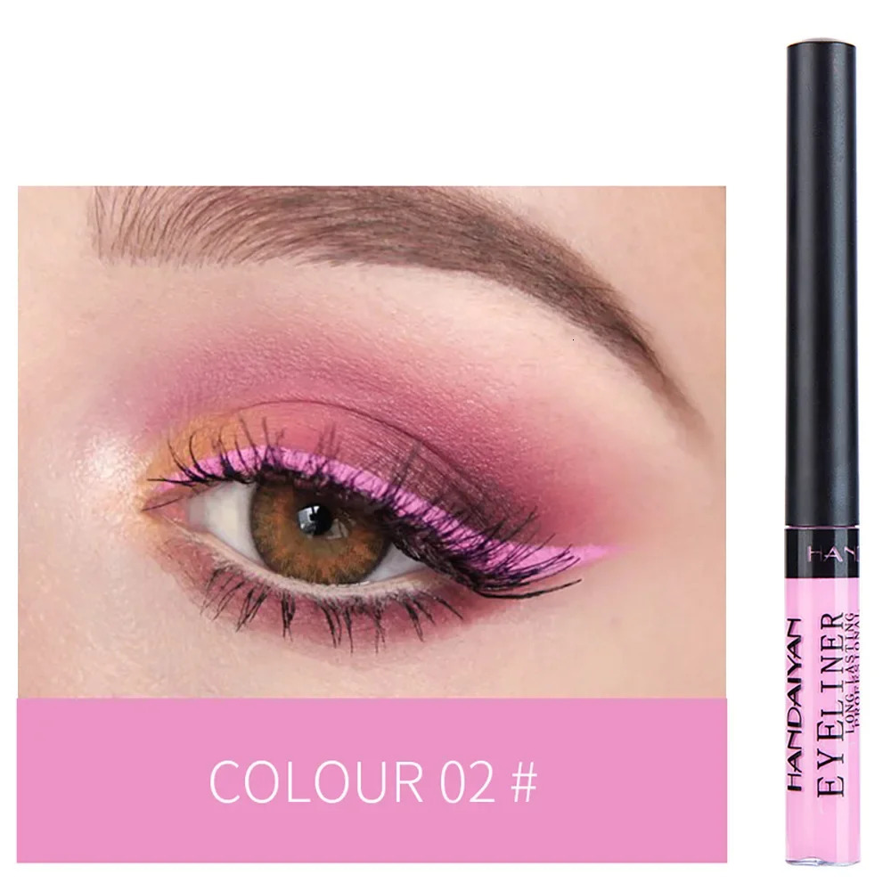 HANDAIYAN 22 Color Matte Liquid Eyeliner Waterproof Quick Dry Eyeliner Sexy Easy Makeup Lasting Portable Multicolor Eyeliner Pen 240626