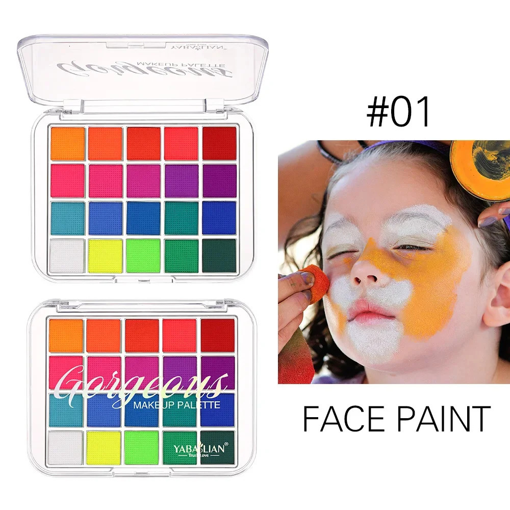 Beauty Body Face Painting Face Color Eye Shadow Easy To Clean Makeup Body Paint Festival Acrylic Paint Halloween Makeup 240626