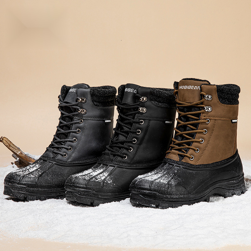 Snow Men S Boots Adult Winter Mid Barrel Work Shoes Cold Ski Warm Cotton Ddmysaturn