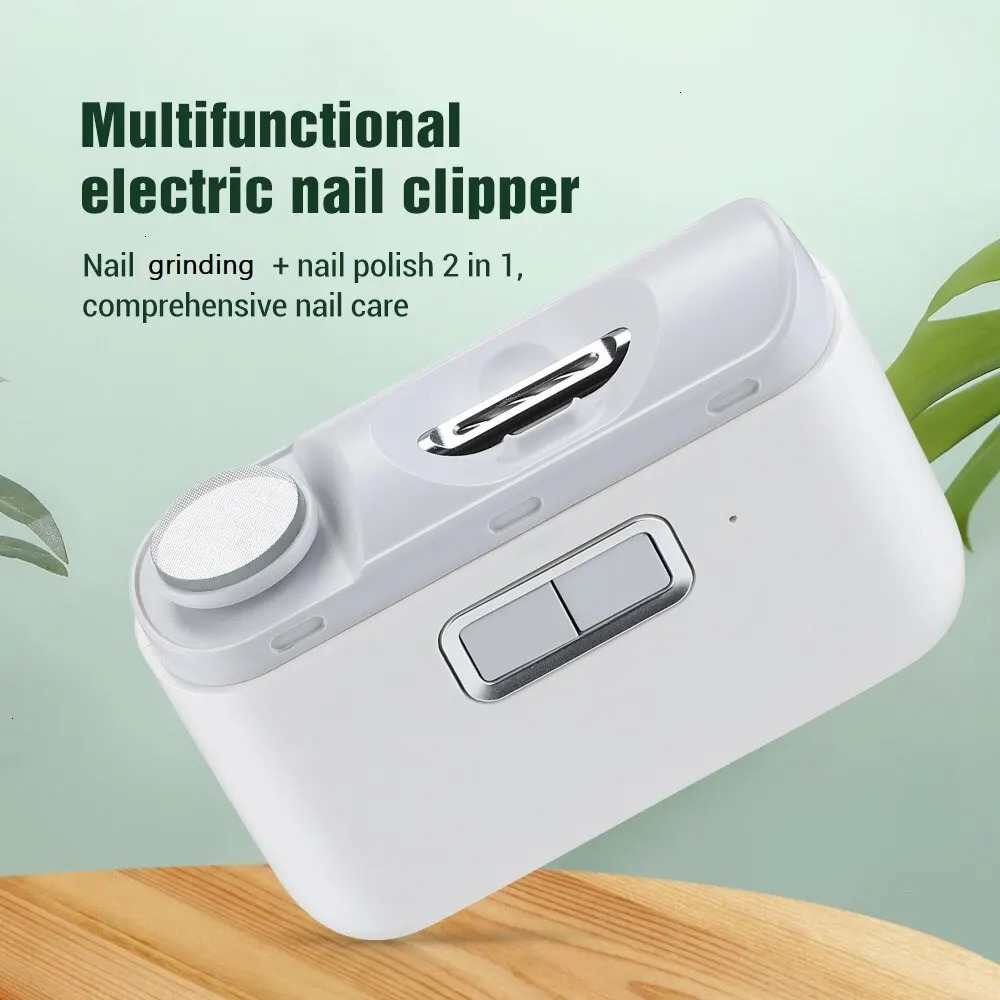 Intelligent Automatic Electric Nail Clipper Multifunction Nail Grinder Nail Polishing USB Charging 240625