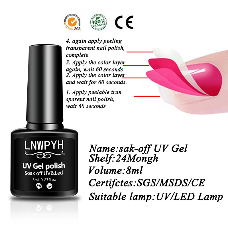 Nail gel polishing 36 color gel nail polish semi anent gel Vernis base top coating nail art manual spraying LED UV gel varnish 240625